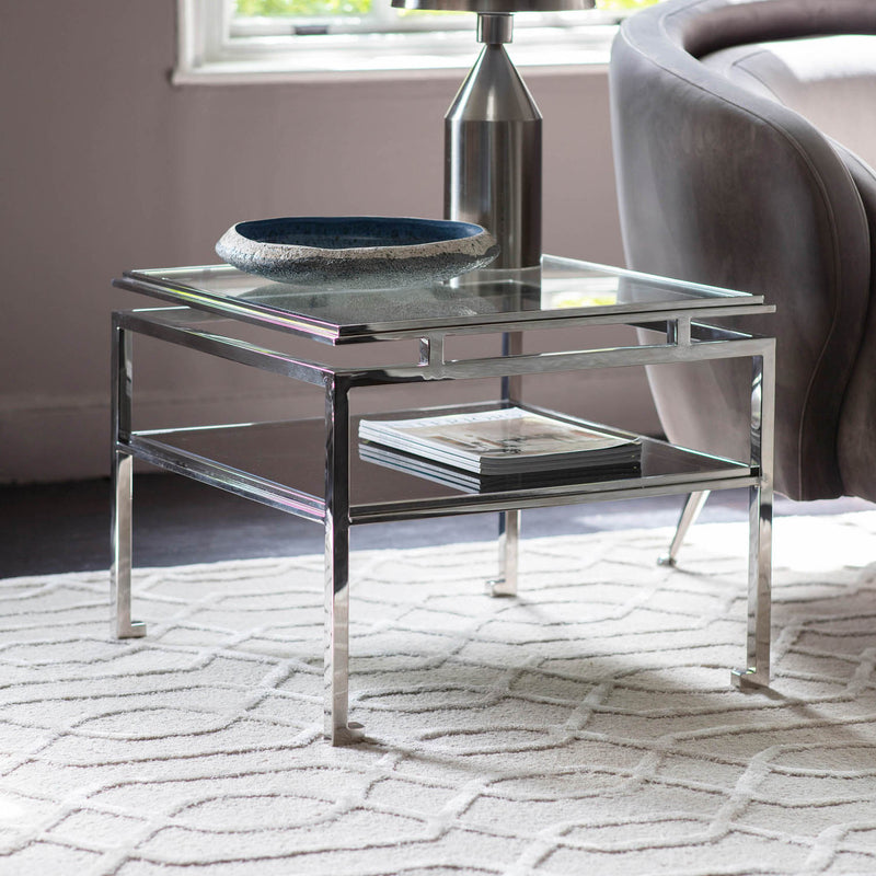 Gallery Interiors Cosenza Side Table Silver