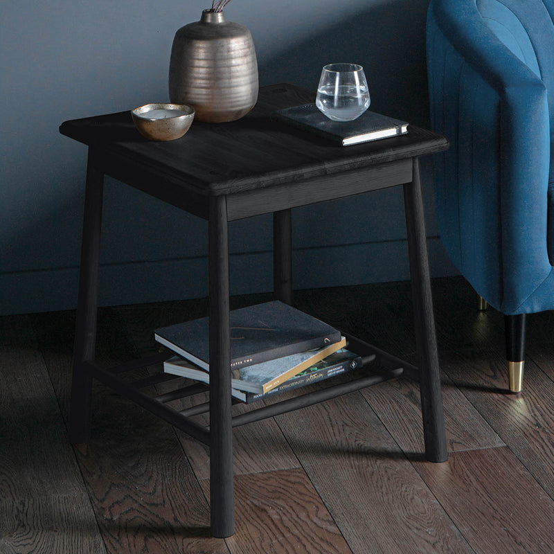 Gallery Interiors Wycombe Side Table Black