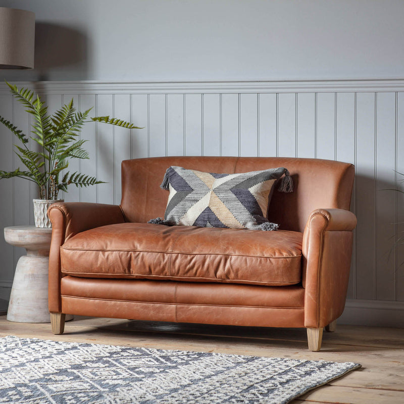 Gallery Interiors Mr. Paddington Sofa Vintage Brown Leather