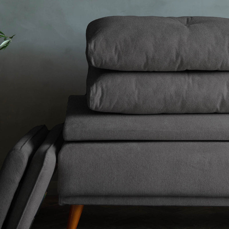 Gallery Interiors Farringdon 2 Seater Sofa Dark Grey Linen