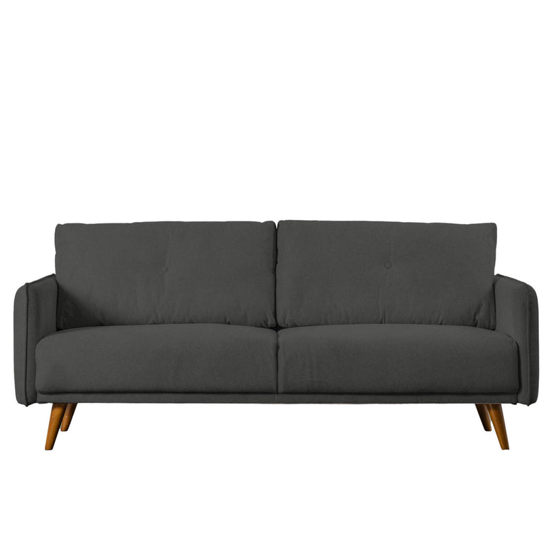 Gallery Interiors Farringdon 2 Seater Sofa Dark Grey Linen