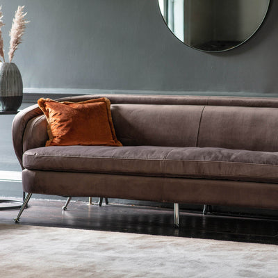 Gallery Interiors Tesoro Sofa Dark Taupe Velvet