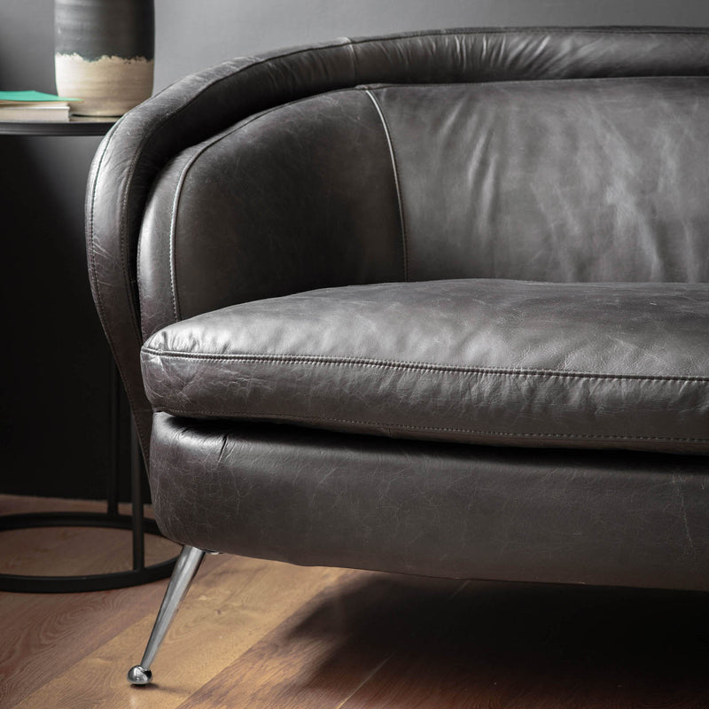 Gallery Interiors Tesoro Sofa Black Leather