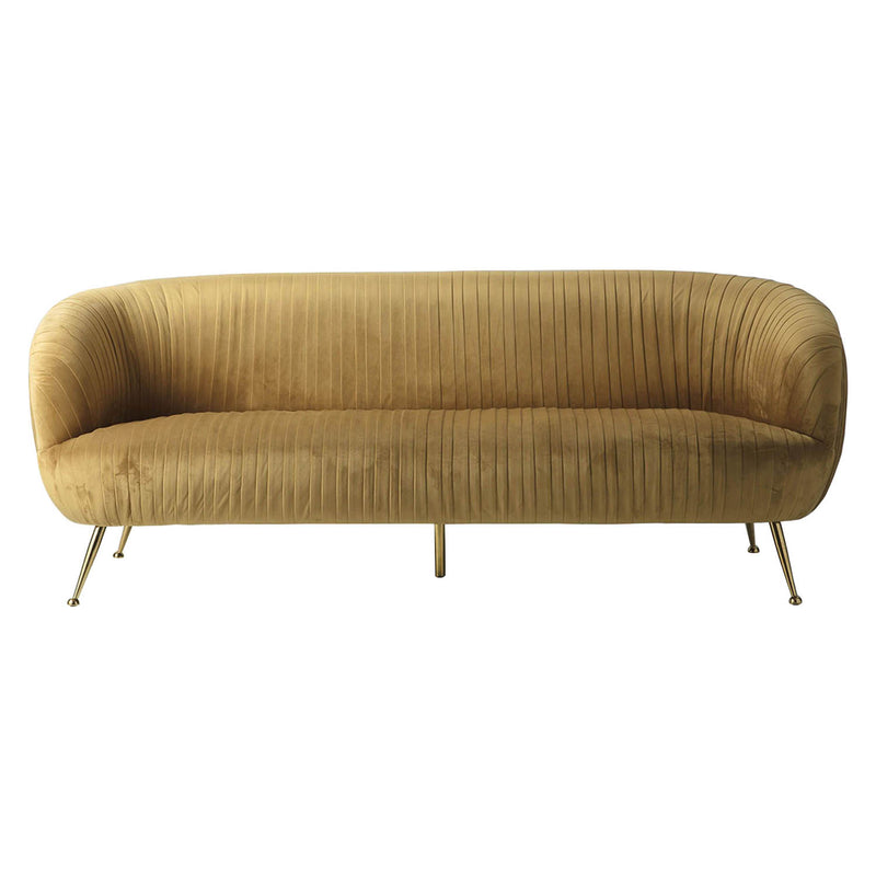 Gallery Interiors Valenza Sofa Gold Velvet