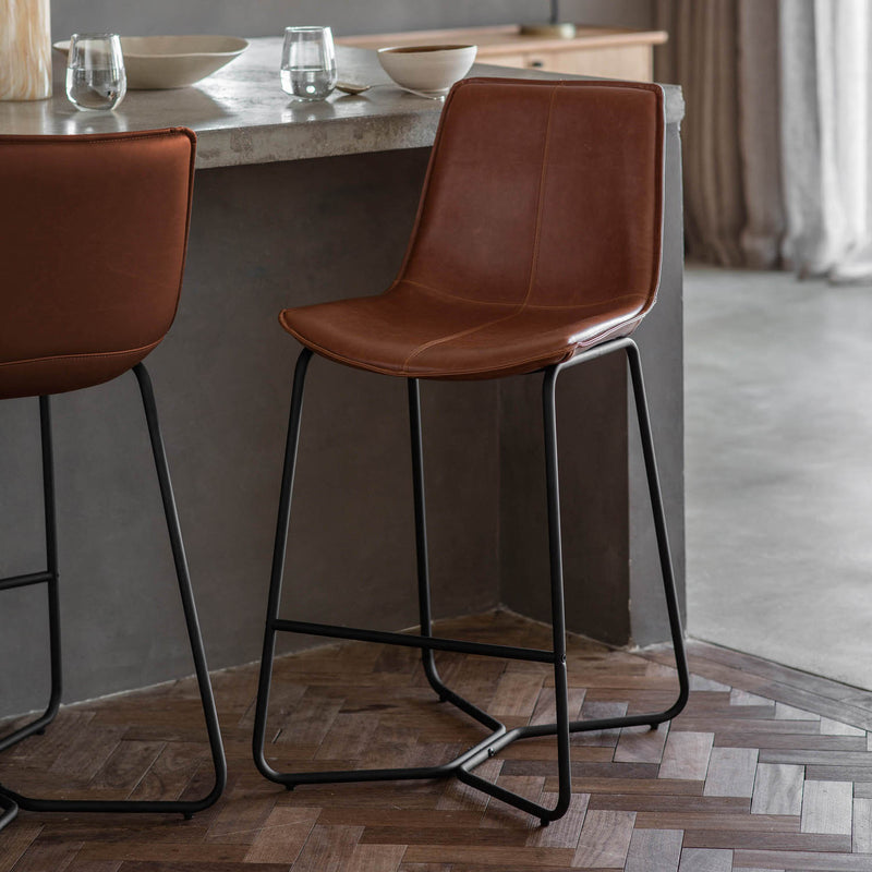 Gallery Interiors Hawking Stool Brown (2pk)