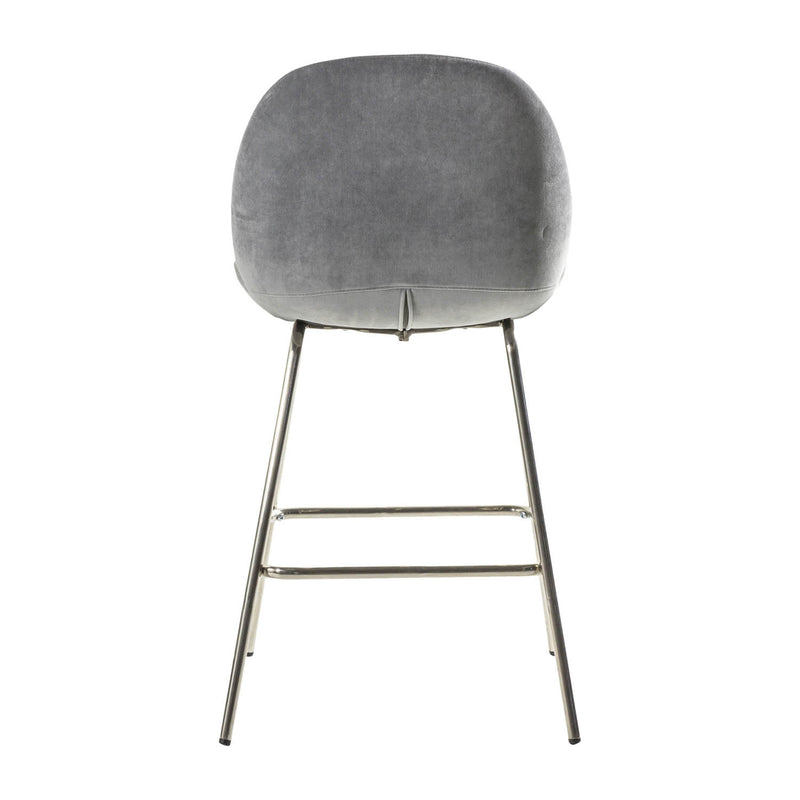 Gallery Interiors Flanagan Stool Light Grey Velvet (2pk)