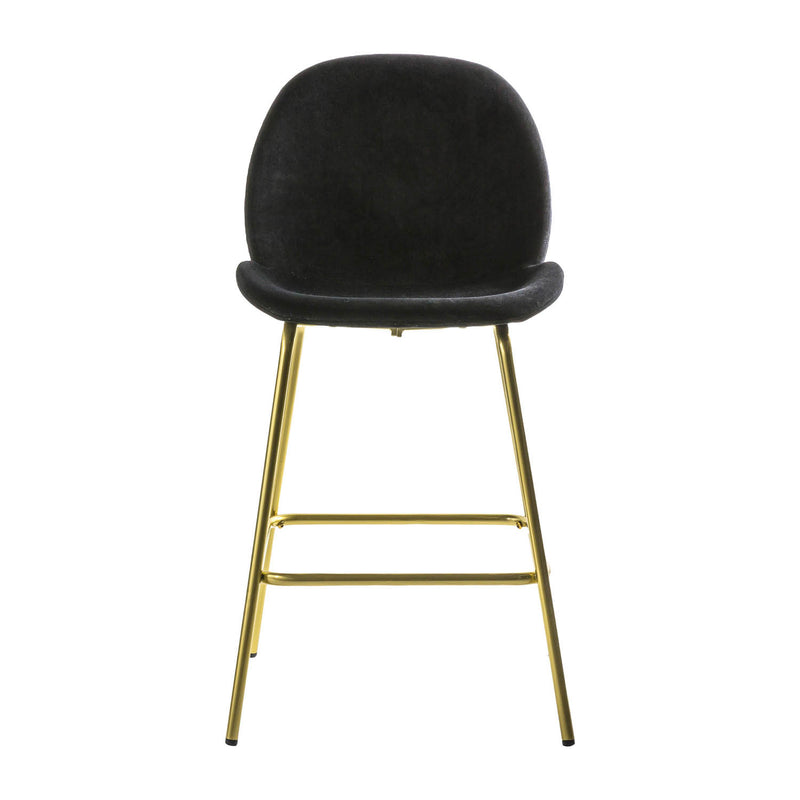 Gallery Interiors Flanagan Stool Black Velvet (2pk)