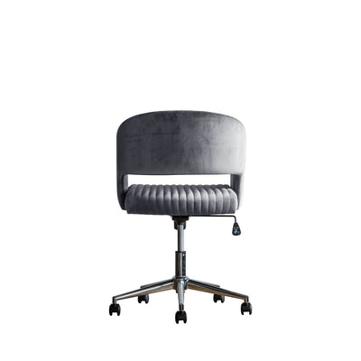 Gallery Interiors Murray Swivel Chair Charcoal Velvet