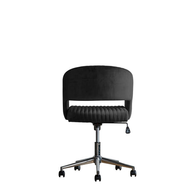 Gallery Interiors Murray Swivel Chair Black Velvet