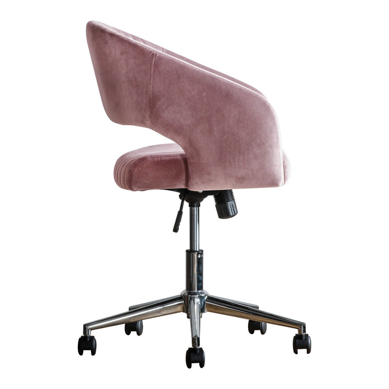 Gallery Interiors Murray Swivel Chair Pink Velvet