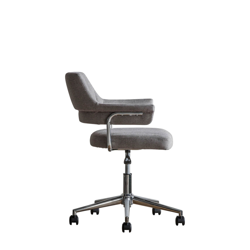 Gallery Interiors Mcintyre Swivel Chair Grey