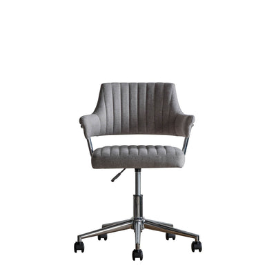 Gallery Interiors Mcintyre Swivel Chair Grey