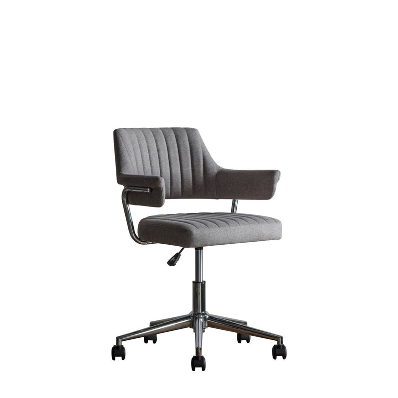 Gallery Interiors Mcintyre Swivel Chair Grey