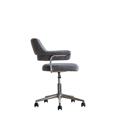 Gallery Interiors Mcintyre Swivel Chair Charcoal