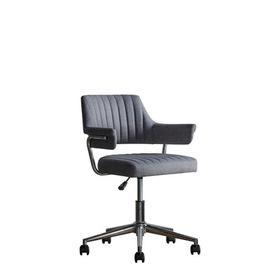 Gallery Interiors Mcintyre Swivel Chair Charcoal