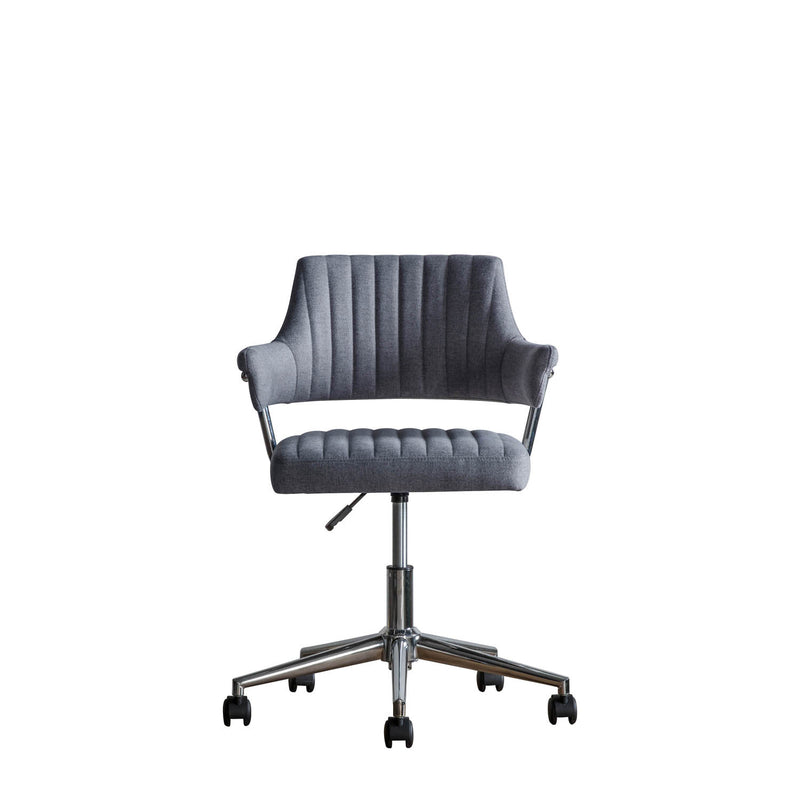 Gallery Interiors Mcintyre Swivel Chair Charcoal