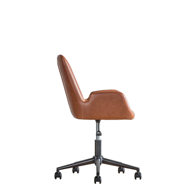 Gallery Interiors Faraday Swivel Chair Brown