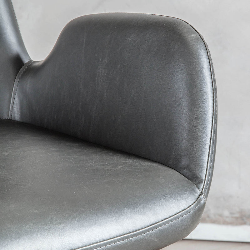 Gallery Interiors Faraday Swivel Chair Charcoal