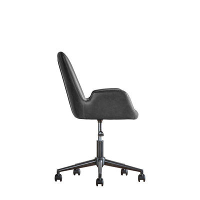 Gallery Interiors Faraday Swivel Chair Charcoal