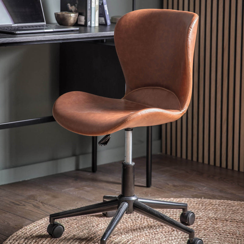 Gallery Interiors Mendel Swivel Chair Brown