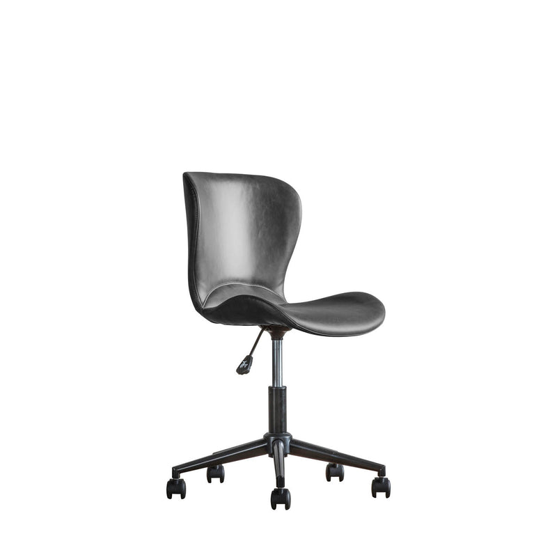 Gallery Interiors Mendel Swivel Chair Charcoal