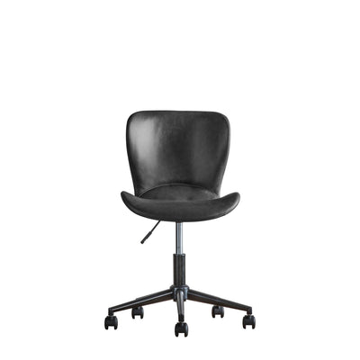 Gallery Interiors Mendel Swivel Chair Charcoal