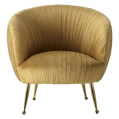 Gallery Interiors Valenza Tub Chair Gold Velvet