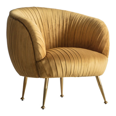 Gallery Interiors Valenza Tub Chair Gold Velvet